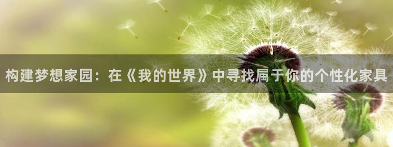 富联娱乐招商过判官333OO：构建梦想家园：在《我的世界》中寻找属于你的个性化家具
