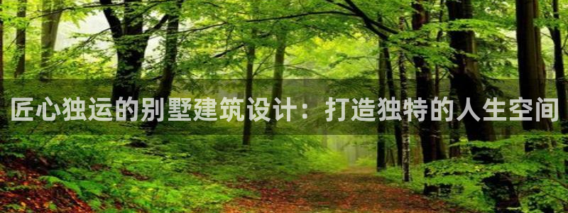 富联娱乐平台官网下载：匠心独运的别墅建筑设计：打造独特的人生空间