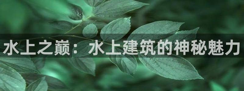 富联娱乐官方网站下载安装：水上之巅：水上建筑的神秘魅力