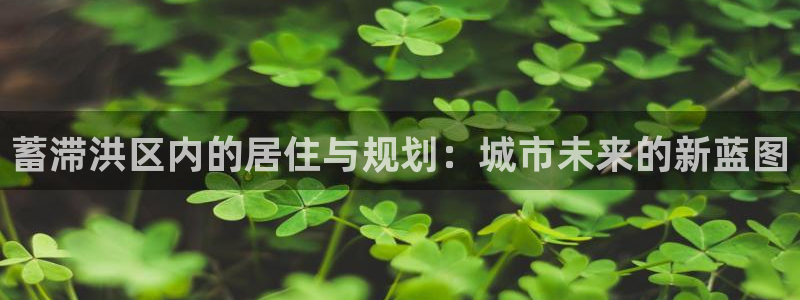 富联娱乐招商杂判官333OO：蓄滞洪区内的居住与规划：城市未来的新蓝图
