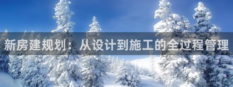 富联娱乐曼谷快三：新房建规划：从设计到施工的全过程管理
