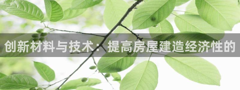 富联娱乐注册地址在哪里：创新材料与技术：提高房屋建造经济性的