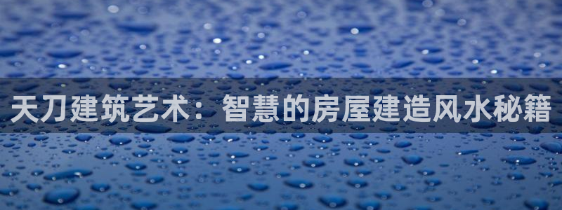 富联娱乐下载免费版安装：天刀建筑艺术：智慧的房屋建造风水秘籍