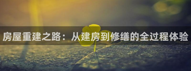 富联娱乐总代理是谁啊：房屋重建之路：从建房到修缮的全过程体验