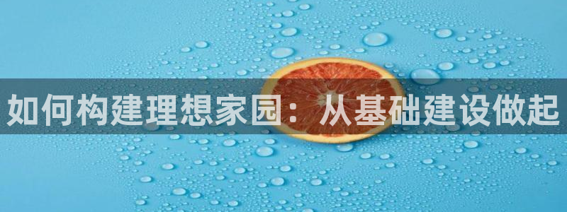 富联娱乐登录链接在哪里：如何构建理想家园：从基础建设做起